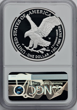 2022-W S$1 Silver Eagle FDI PRDC NGC PF70