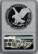 2022-W S$1 Silver Eagle FDI PRDC NGC PF70