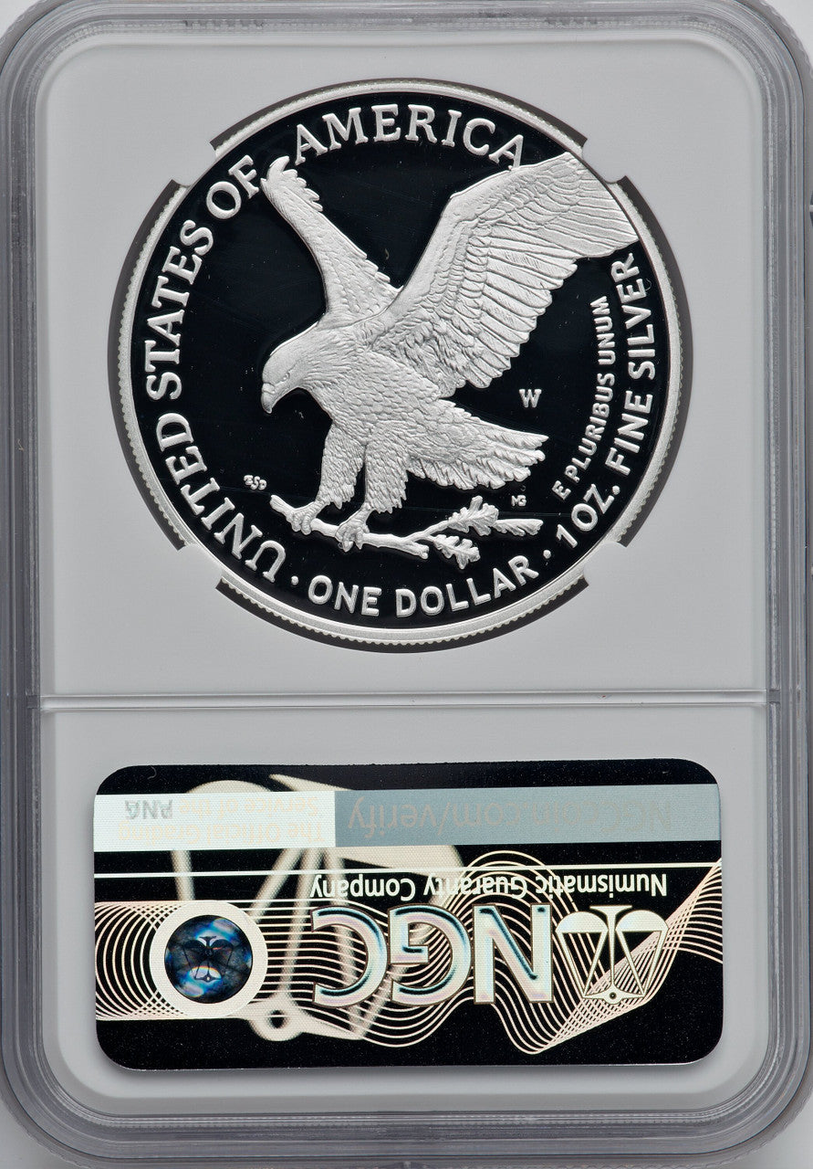 2022-W S$1 Silver Eagle FDI PRDC NGC PF70