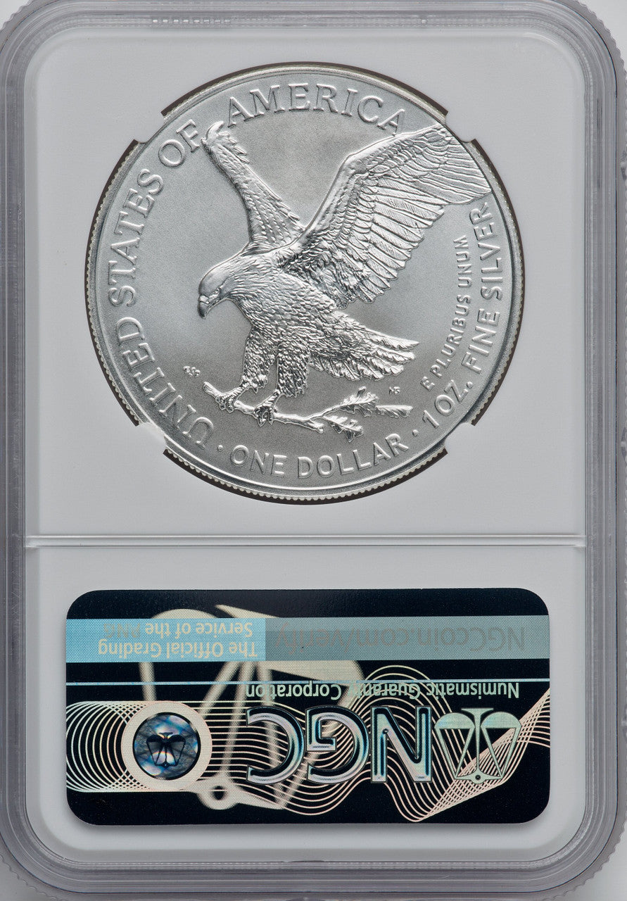 2022-(W) Silver Eagle Struck at West Point FDI NGC MS70 Kenneth Bressett