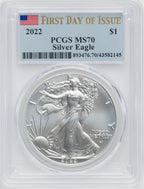 2022 S$ Silver Eagle FDI PCGS MS70