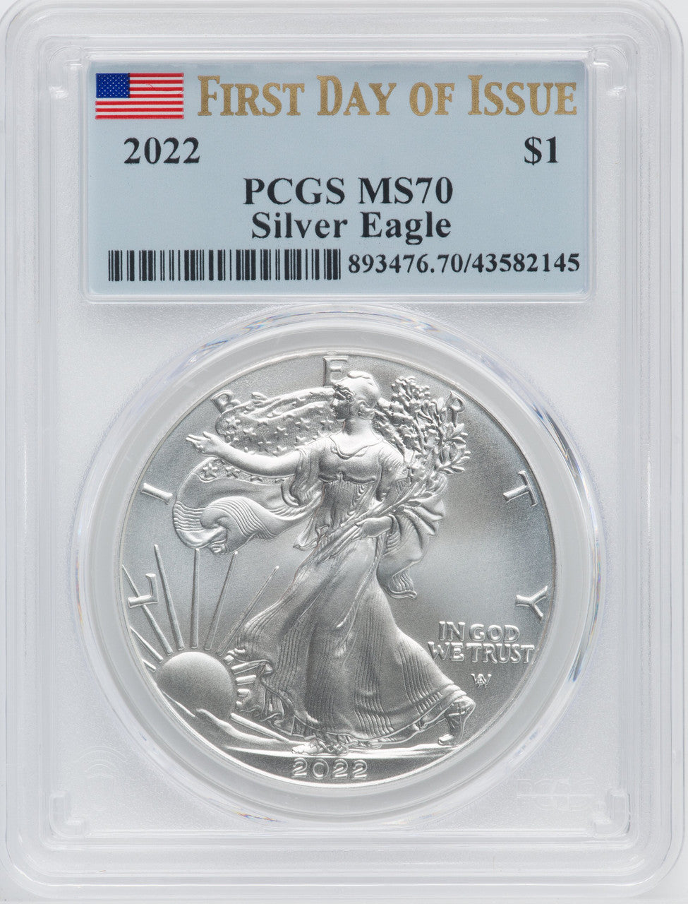 2022 S$ Silver Eagle FDI PCGS MS70