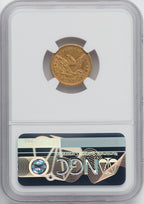 1843 $2.50 Liberty Quarter Eagle NGC AU58