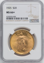 1925 $20 NGC Plus Saint-Gaudens Double Eagle NGC MS66+