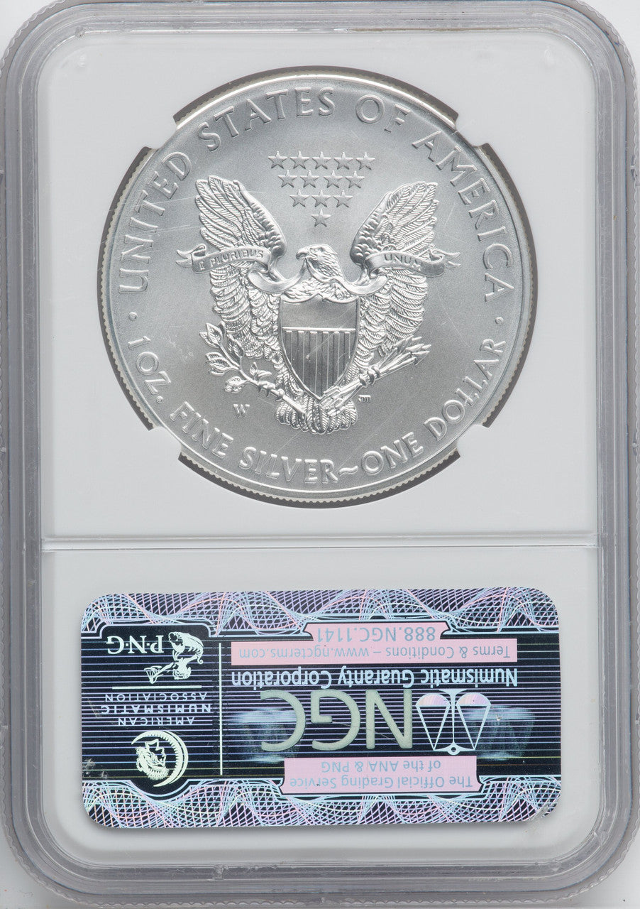 2013-W S$1 Silver Eagle Burnished First Strike SP NGC MS70