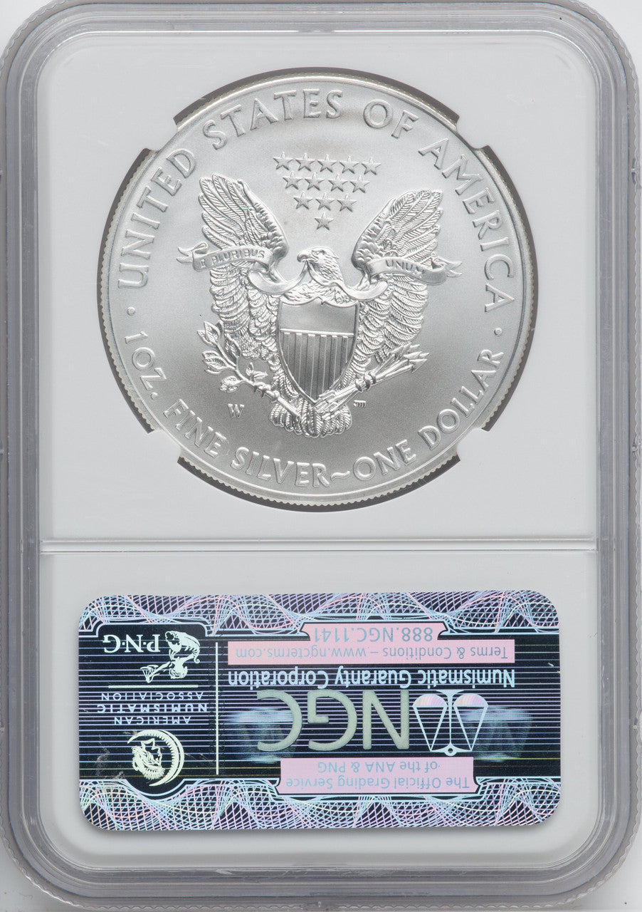 2013-W S$1 Silver Eagle Burnished First Strike SP NGC MS70