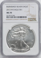 2013-W Silver Eagle Burnished NGC MS70