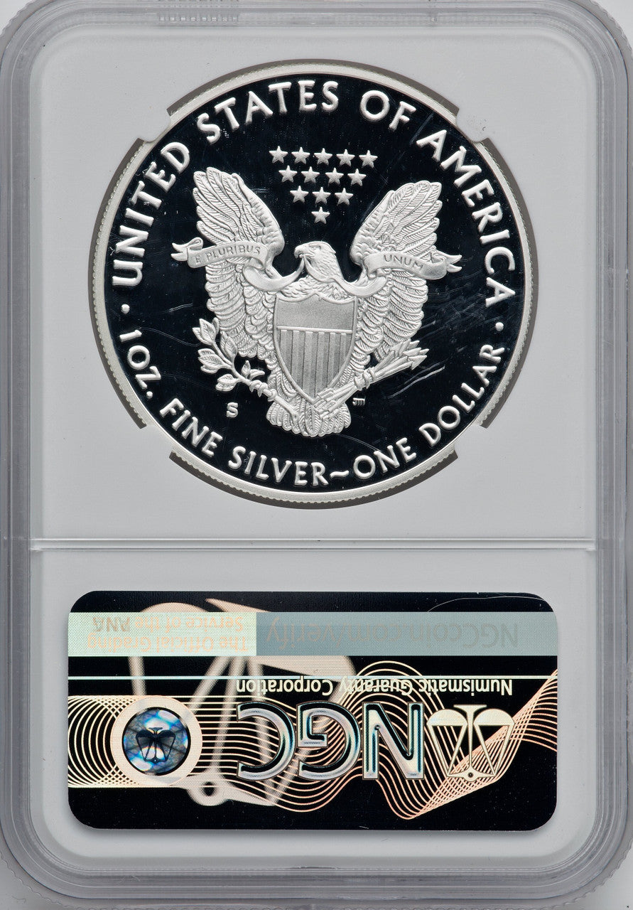 2018-S American Silver Eagle NGC PF70 Ed Moy Hand Signed