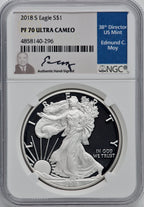 2018-S S$1 Silver Eagle NGC MS70
