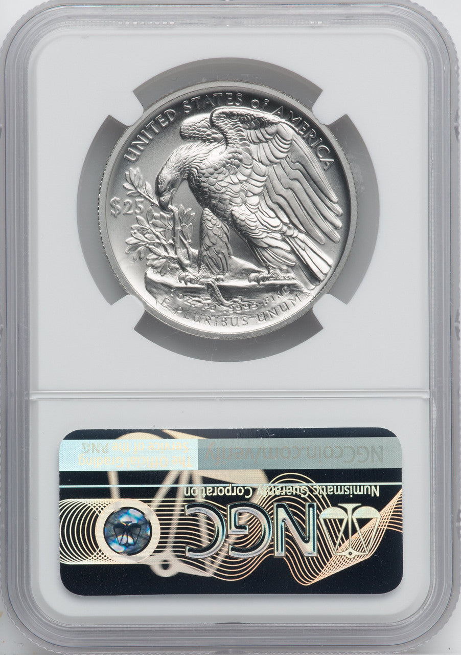 2020-W $25 Burnished Palladium Early Releases NGC MS70 Don Everhart