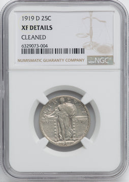 1919-D 25C Standing Liberty Quarter Details NGC XF40