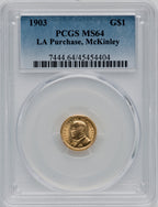 1903 G$1 MCKIN Commemorative Gold PCGS MS64