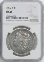 1892-S $1 Morgan Dollar NGC XF40