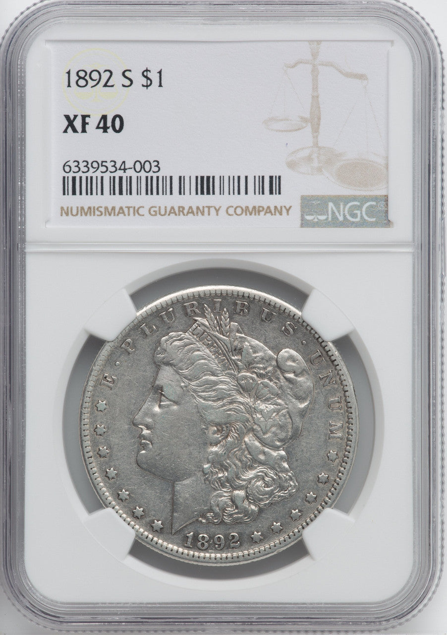 1892-S $1 Morgan Dollar NGC XF40