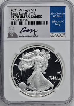 2021-W S$1 Silver Eagle Type Two PRDC NGC PF70