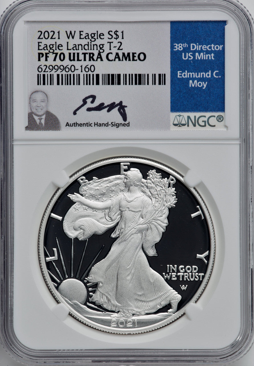 2021-W S$1 Silver Eagle Type Two PRDC NGC PF70