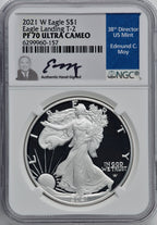 2021-W S$1 Silver Eagle Type Two PRDC NGC PF70