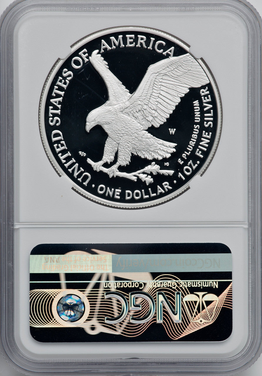 2021-W S$1 Silver Eagle Type Two PRDC NGC PF70