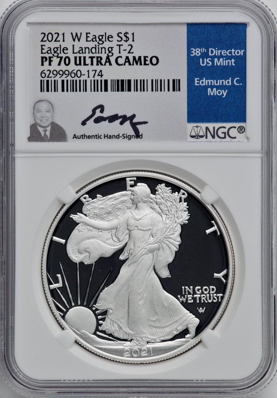 2021-W S$1 Silver Eagle Type Two PRDC NGC PF70