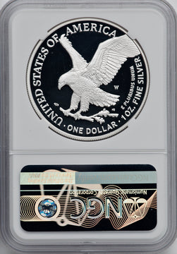2021-W S$1 Silver Eagle Type Two PRDC NGC PF70