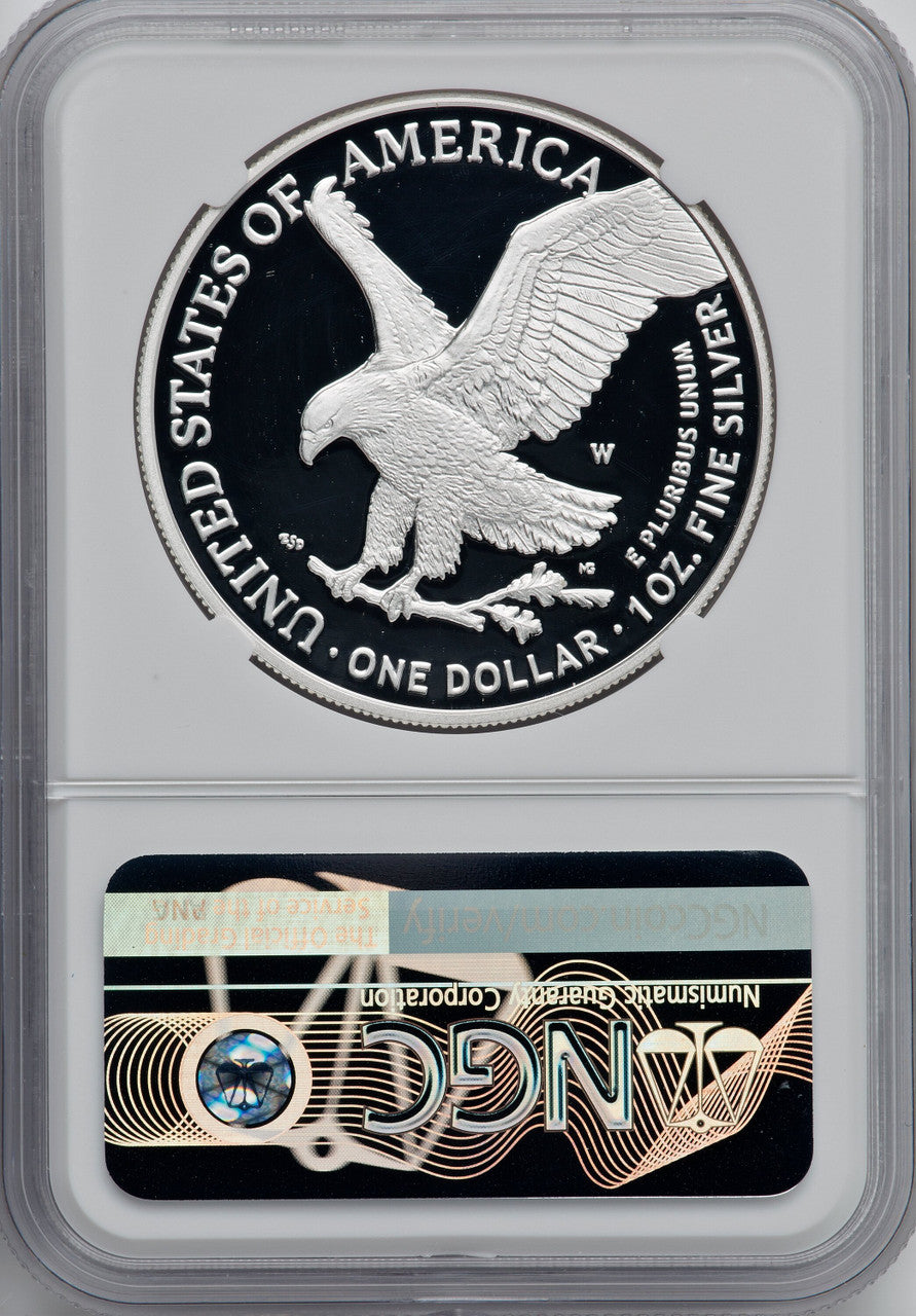 2021-W S$1 Silver Eagle Type Two PRDC NGC PF70