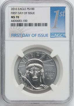 2016 $100 1 OZ Platinum Eagle NGC MS70