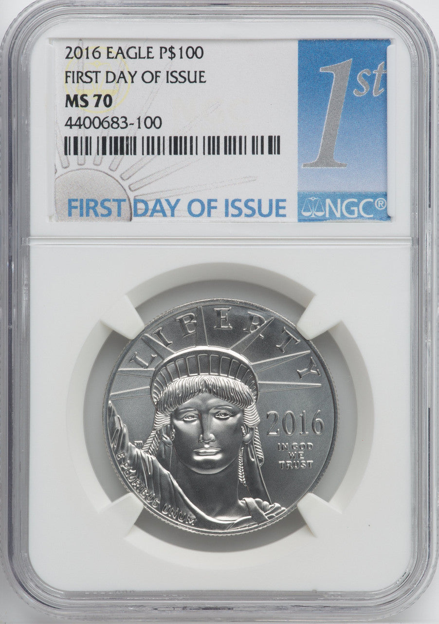 2016 $100 1 OZ Platinum Eagle NGC MS70