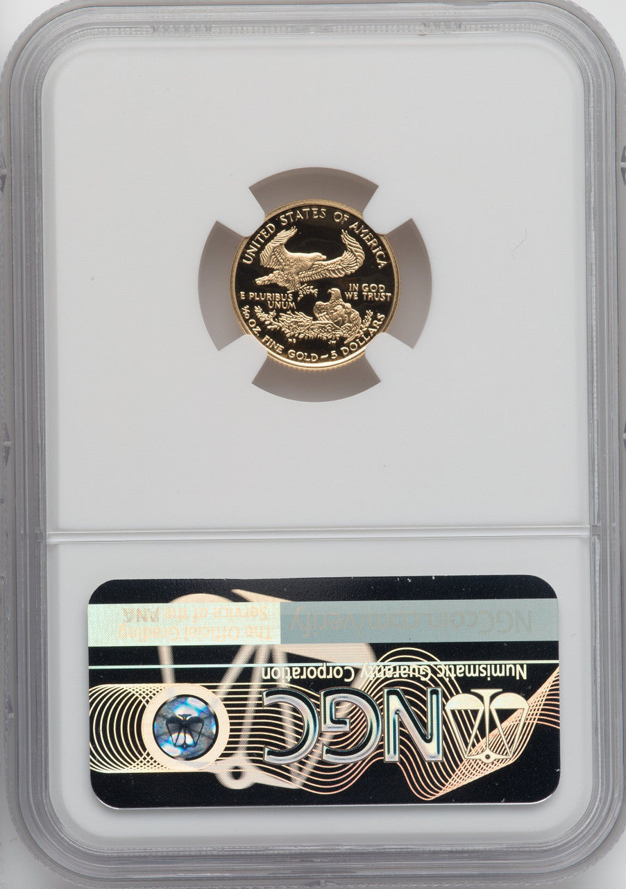 2004-W $5 Tenth-Ounce Gold Eagle NGC PF70 Mike Castle Signed