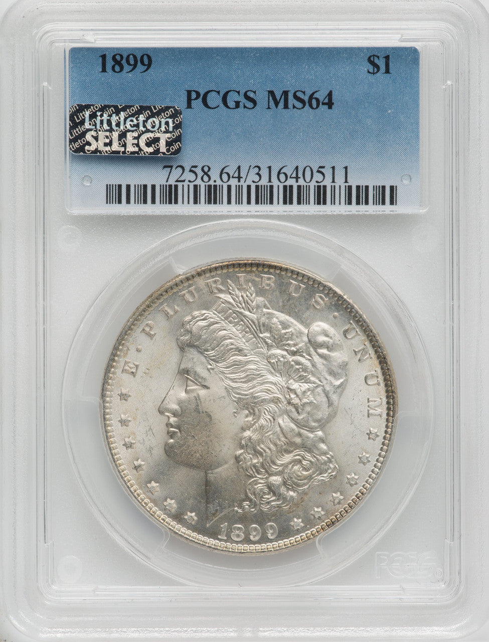 1899 $1 Morgan Dollar PCGS MS64
