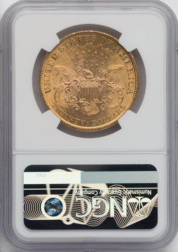 1896 $20 Repunched Date FS-301 Liberty Double Eagle NGC MS61
