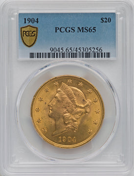 1904 $20 Liberty Liberty Double Eagle PCGS MS65