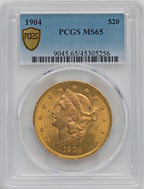 1904 $20 Liberty Liberty Double Eagle PCGS MS65
