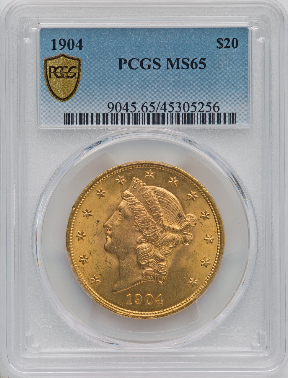 1904 $20 Liberty Liberty Double Eagle PCGS MS65