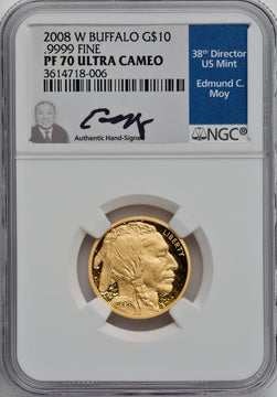 2008-W $10 Quarter-Ounce Gold Buffalo NGC PF70