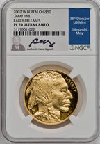 2007-W $50 One-Ounce Gold Buffalo First Strike NGC PF70