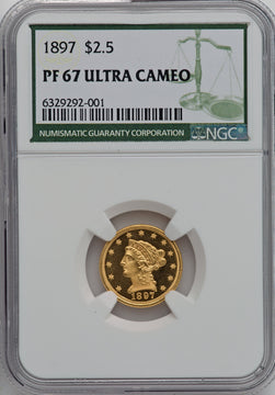 1897 $2.50 Proof Liberty Quarter Eagle NGC PR67