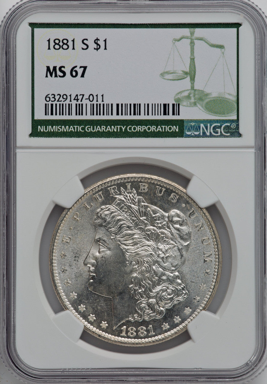 1881-S $1 Morgan Dollar NGC MS67