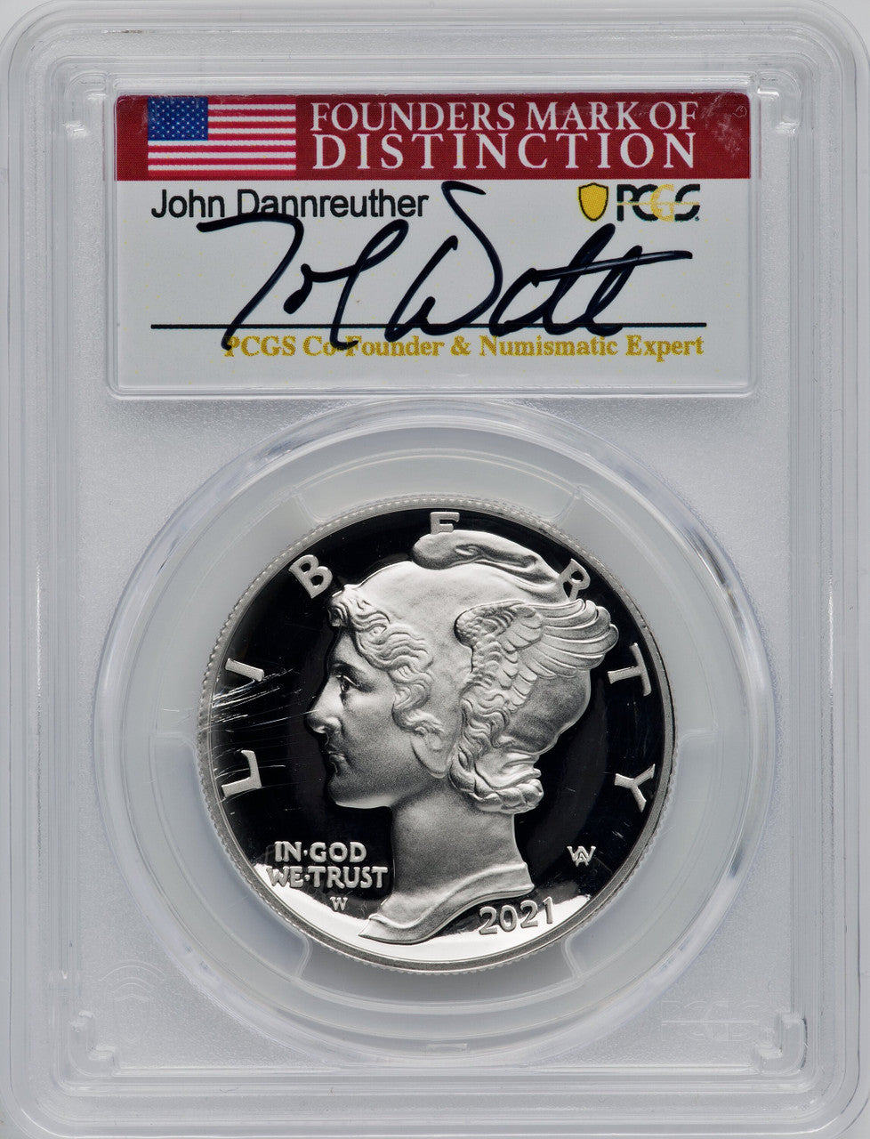 2021-W $25 Palladium FDI Dannreuther Sig PCGS PR70