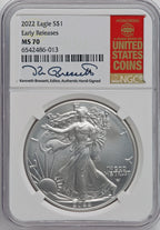 2022 S$ Silver Eagle FS NGC MS70