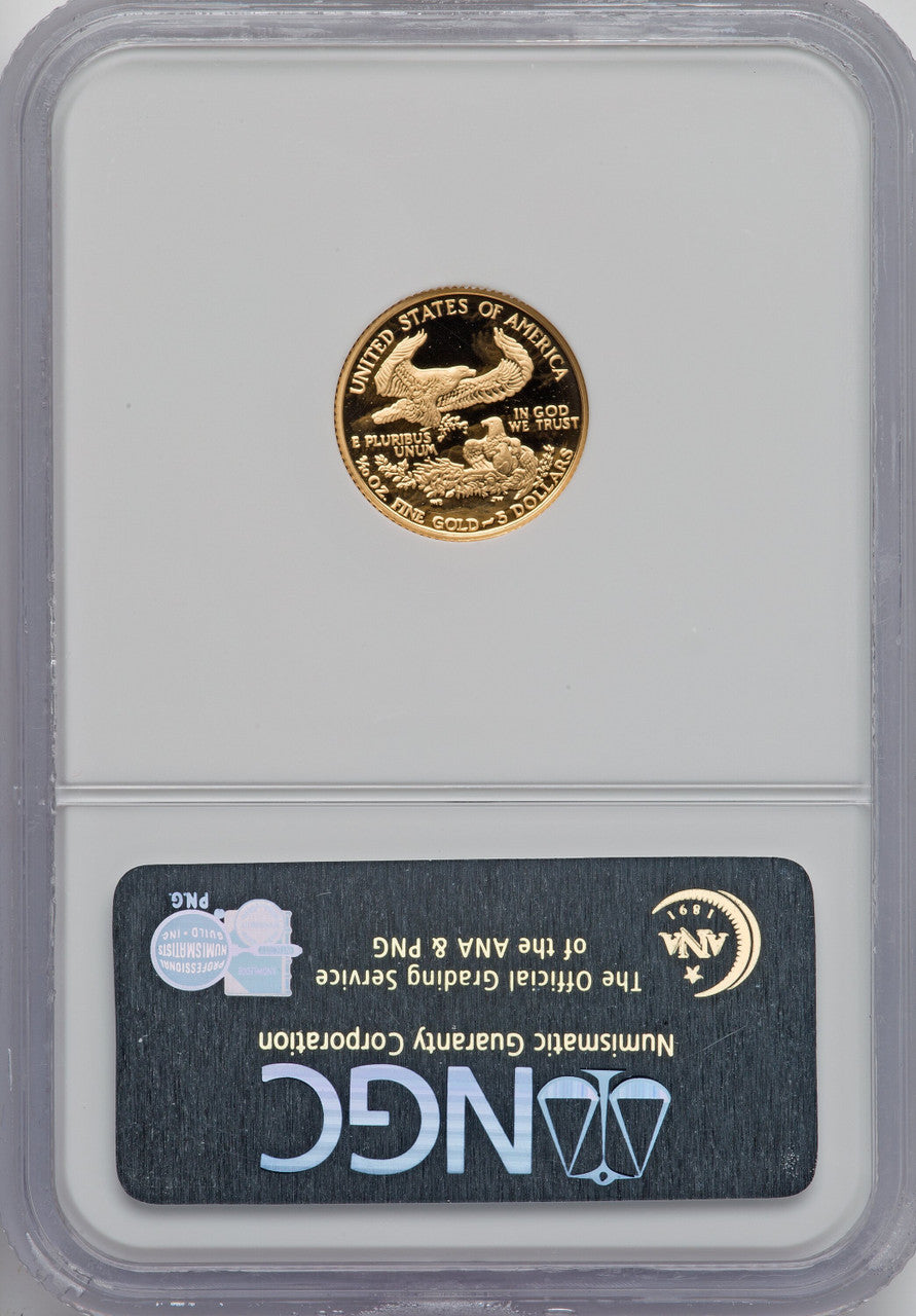 1991-P $5 Tenth-Ounce Gold Eagle NGC MS70