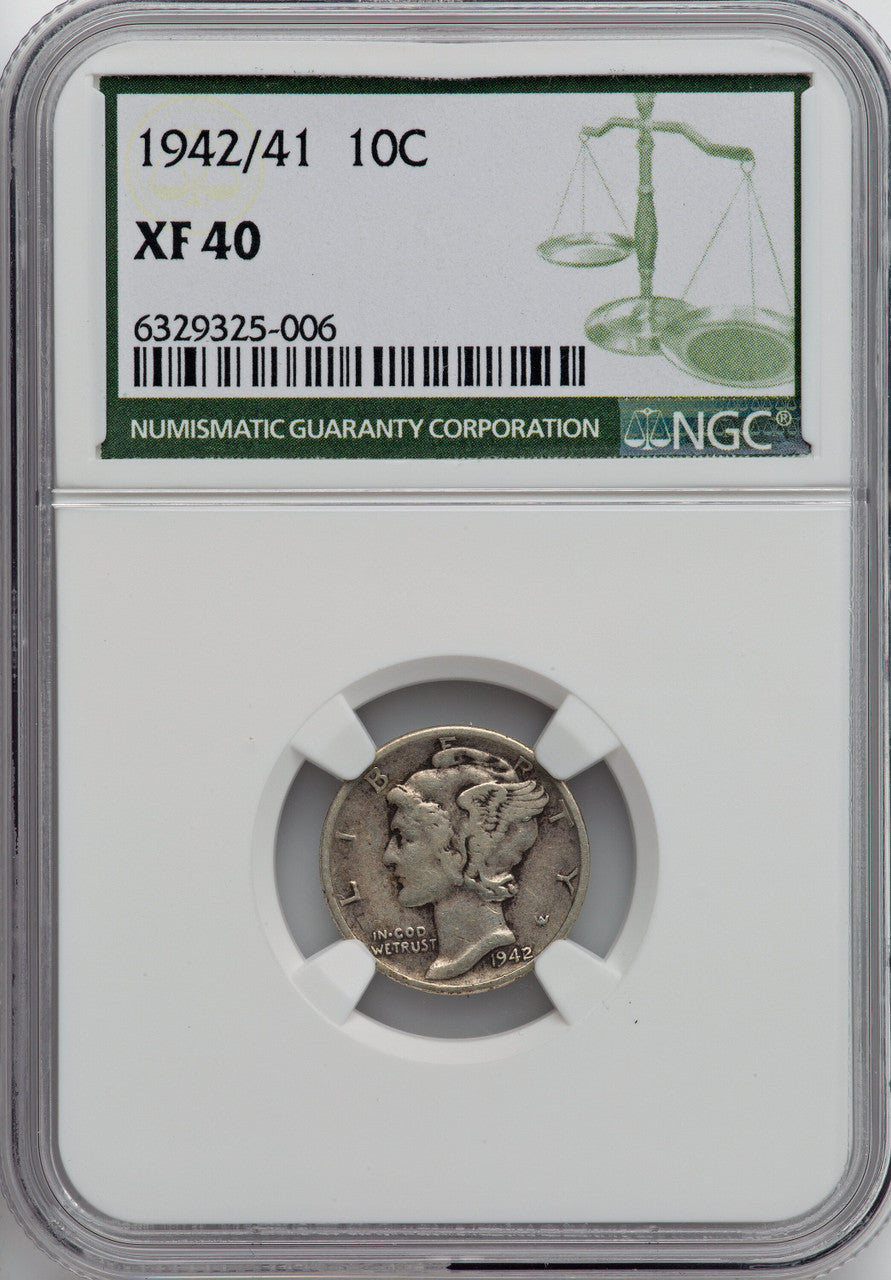 1942/1 10C FS-101 Mercury Dime NGC XF40