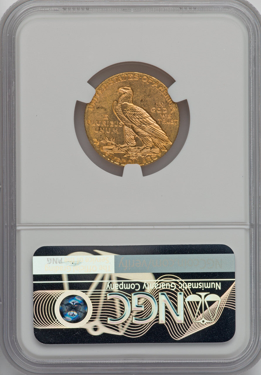1908-D $5 Indian Half Eagle NGC MS64