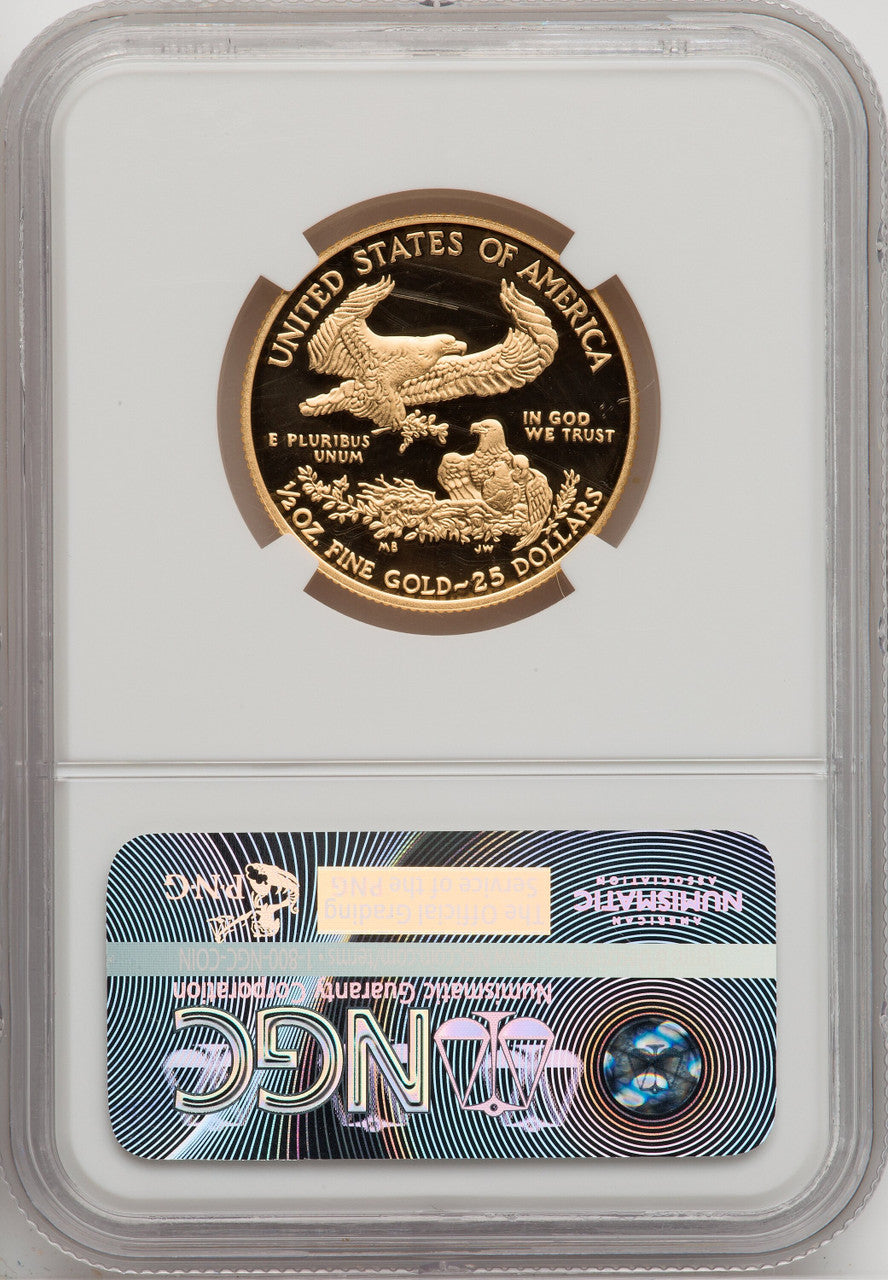 2016-W $25 Half-Ounce Gold Eagle 30th Anniversary NGC PF70 Moy Signed