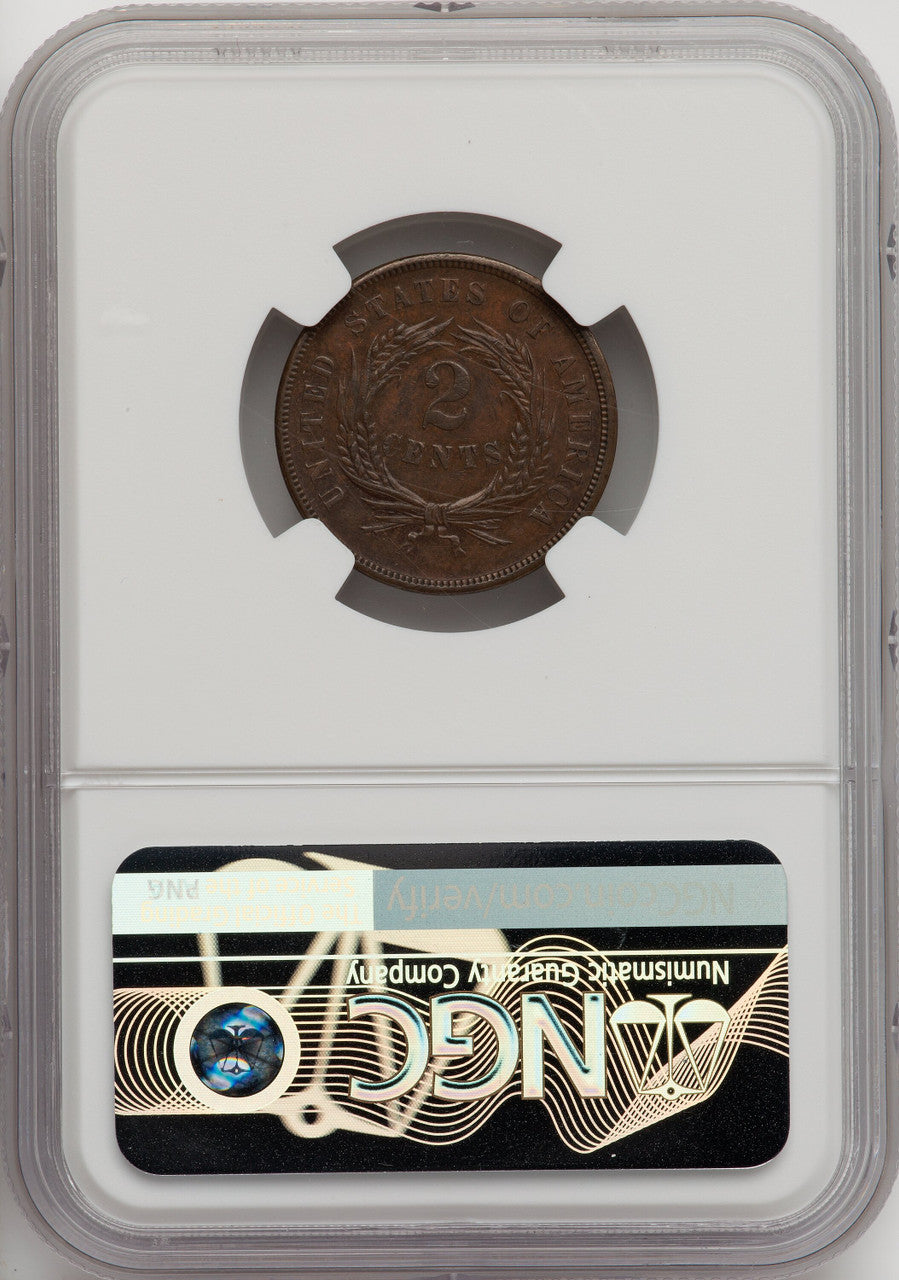 1873 2C CLOSED 3 BN Proof Two Cent Pieces NGC PR62