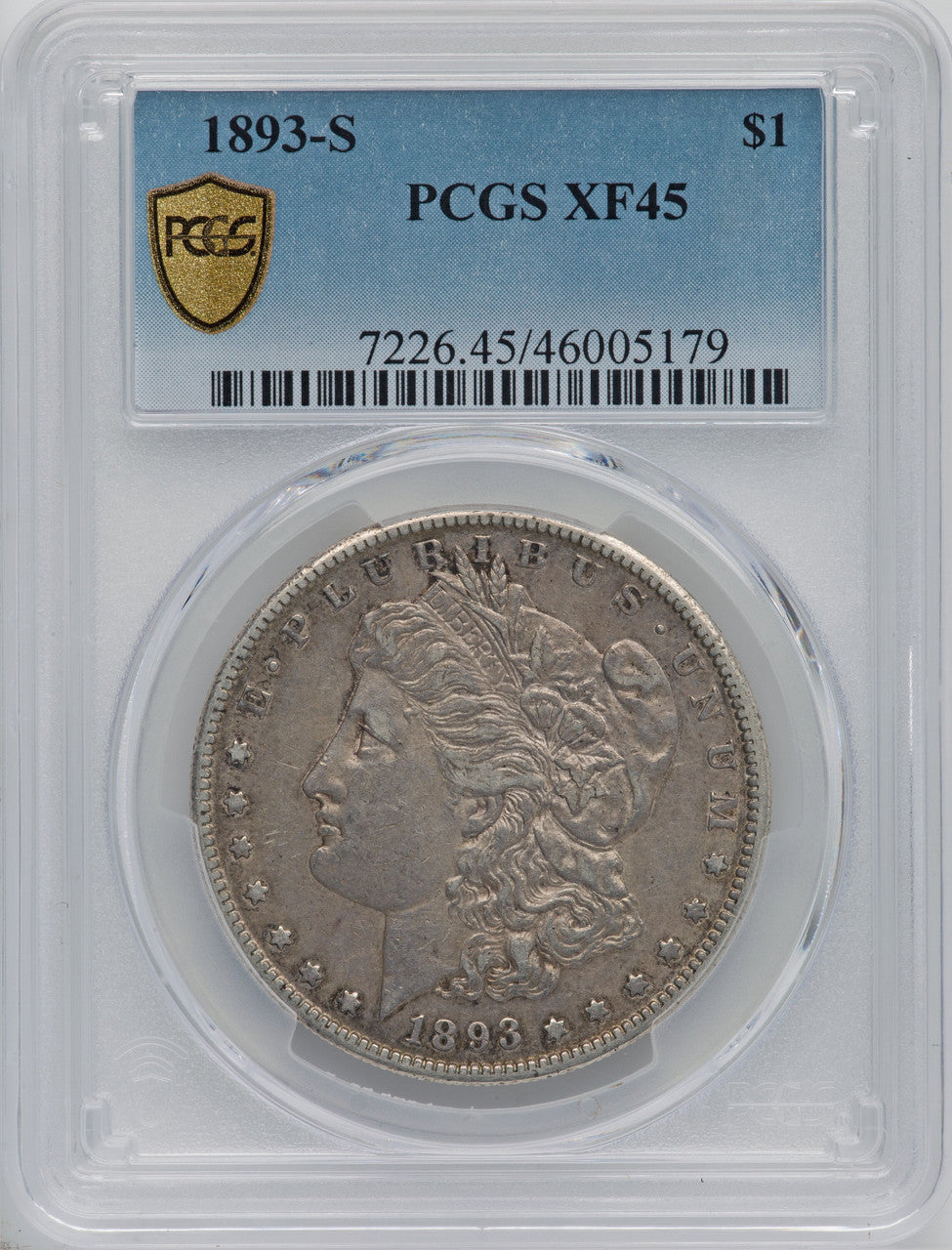 1893-S $1 Morgan Dollar PCGS XF45