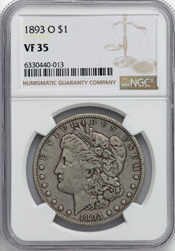 1893-O $1 Morgan Dollar NGC VF35