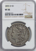 1893-O $1 Morgan Dollar NGC VF35