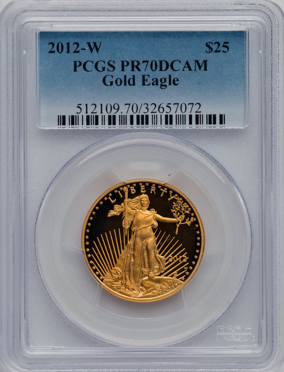 2012-W $25 Gold Eagle PCGS PR70