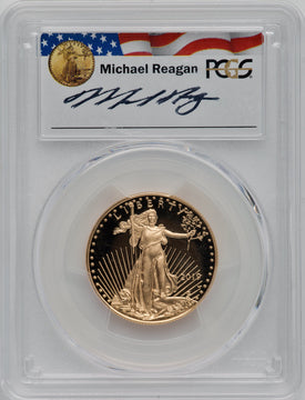 2019-W $25 Half-Ounce Gold Eagle First Day of Issue Michael Reagan PCGS PR70