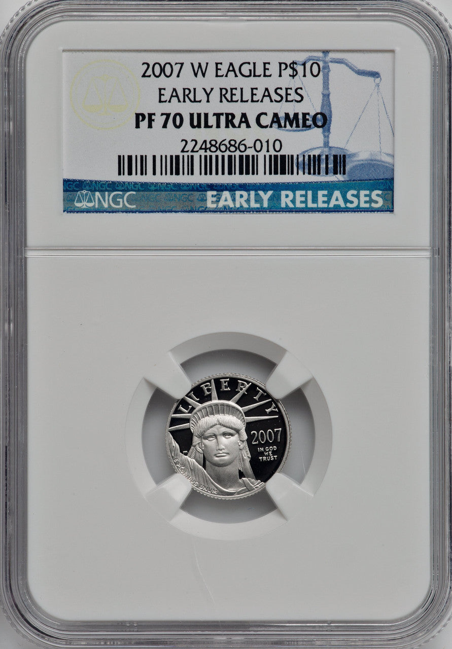 2007-W $10 Tenth-Ounce Platinum Eagle First Strike NGC PF70